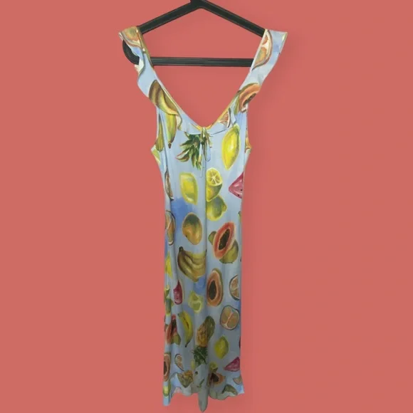 *SOLD*🍍ARITIZIA WILFRED DONNA FRUIT DRESS SZ S SOLD OUT DISCONTINUED - Picture 4 of 10